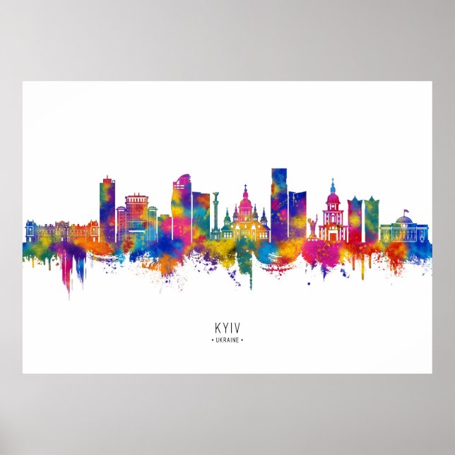 Poster Skyline Kiev Ukraine (Devant)