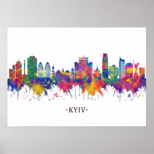 Poster Skyline Kiev Ukraine