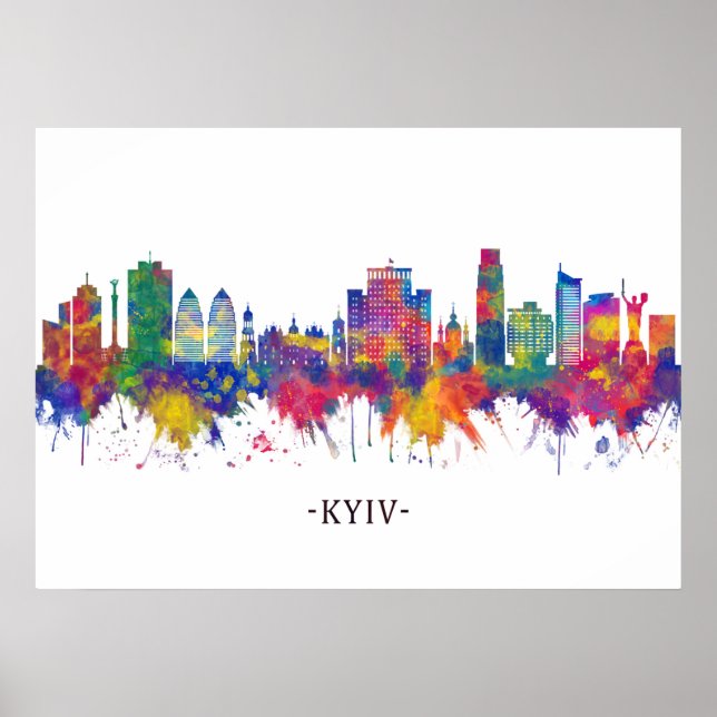 Poster Skyline Kiev Ukraine (Devant)