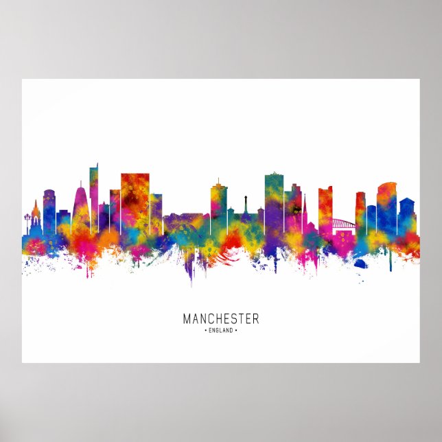Poster Skyline Manchester (Devant)
