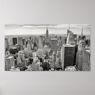 Poster Skyline New York noir et blanc