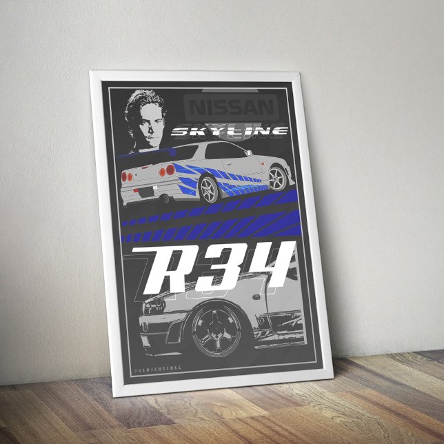 Poster Skyline R34 Rapide et furieux (Créateur téléchargé)