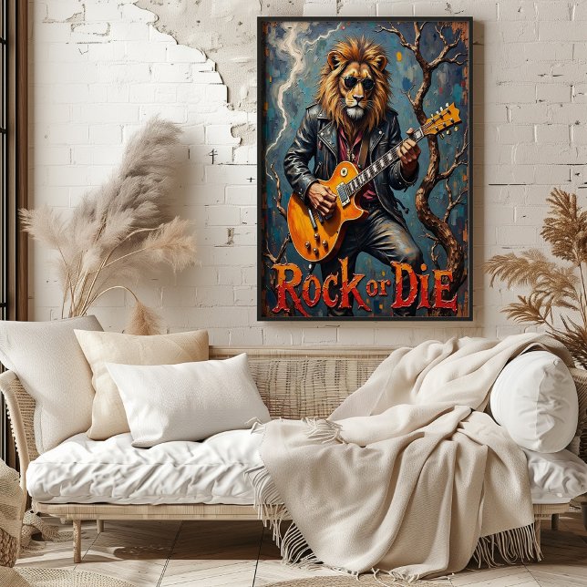 Poster Skyline Shred : Lion's Untamed Melody (Créateur téléchargé)