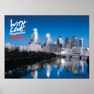 Poster Skyline 'With Love', 18" x 24"