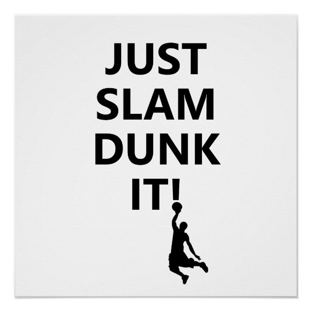 Poster Slam Dunk | Phrase de basket-ball avec texte (Devant)