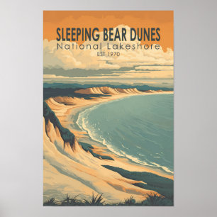 Poster Sleeping Bear Dunes National Lakeshore Voyage Arti