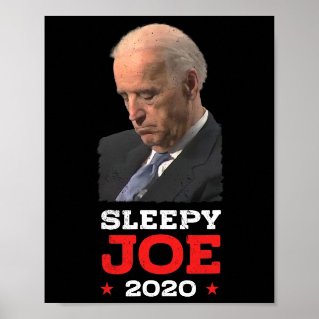 Poster Sleepy Joe - Drôle Joe Biden Élections politiques (Devant)