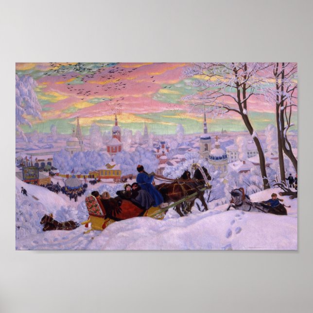 Poster Sleigh d'hiver - Vacances de Shrovetide (Devant)