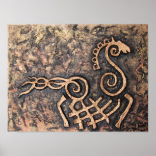 Poster Sleipnir, cheval à huit pattes d'Odin