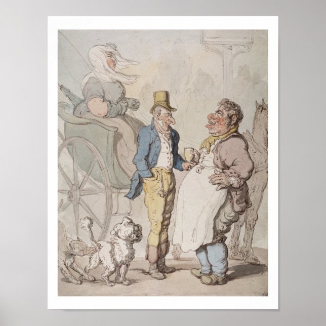 Poster Slender Billy, Voyageurs prenant un rafraîchisseme (Devant)