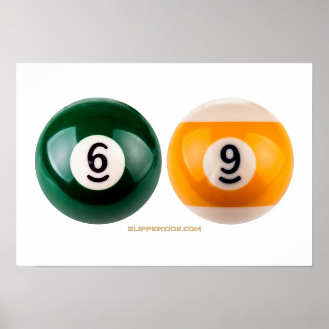Poster SlipperyJoe 69 boules de billard dur ballons billa (Devant)