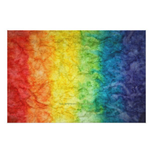 Poster SlipperyJoe drapeau gay pride couleurs arc-en-ciel