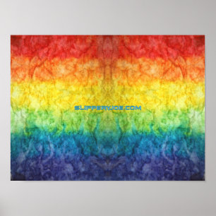 Poster SlipperyJoe drapeau gay pride couleurs arc-en-ciel