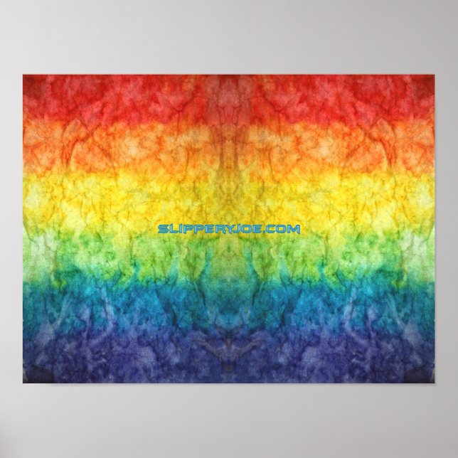 Poster SlipperyJoe drapeau gay pride couleurs arc-en-ciel (Devant)