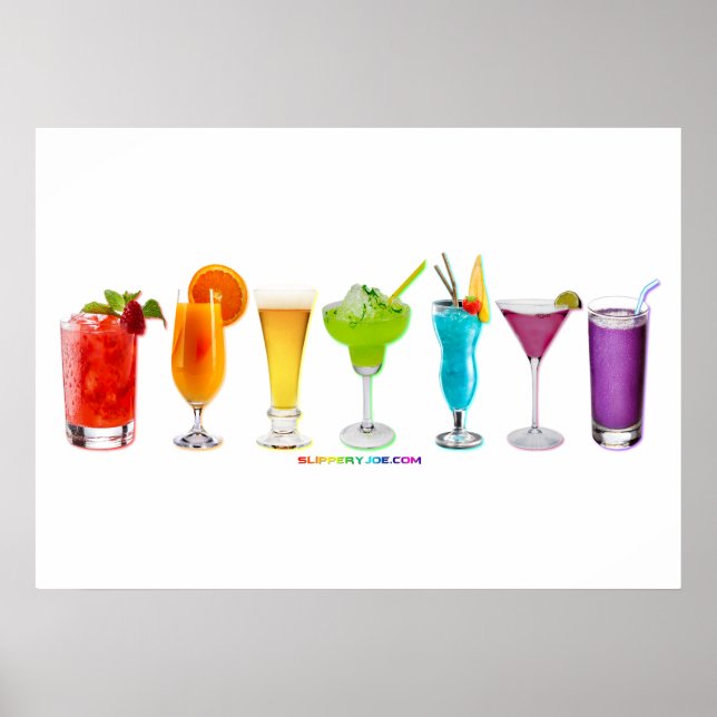 Poster SlipperyJoe's Cheers boire de l'alcool cocktail or (Devant)
