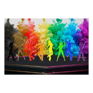 Poster SlipperyJoe's Dancing Pride Shadows cadeaux gay ar