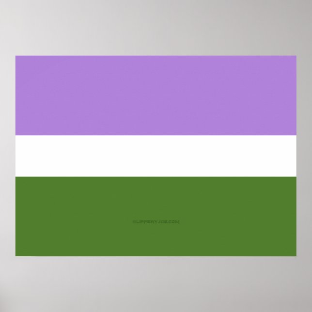 Poster SlipperyJoe's Genderqueer Pride Couleurs du drapea (Devant)