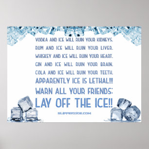 Poster SlipperyJoe's glace alcool vodka rhum cola whiskey