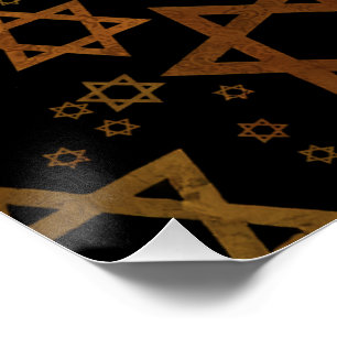 Poster SlipperyJoe's Happy Hanoukka multiples étoiles de 