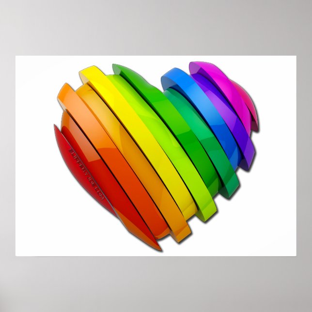 Poster SlipperyJoe's Pride coeur Slices en forme de shi b (Devant)