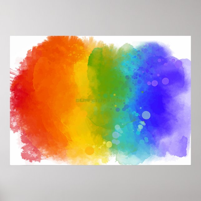Poster SlipperyJoe's pride couleurs éclatantes arc-en-cie (Devant)