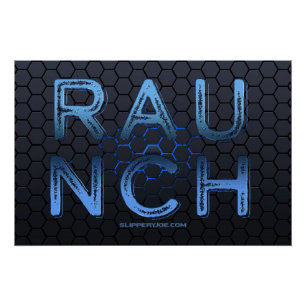 Poster SlipperyJoe's runch métallique grandes lettres ble