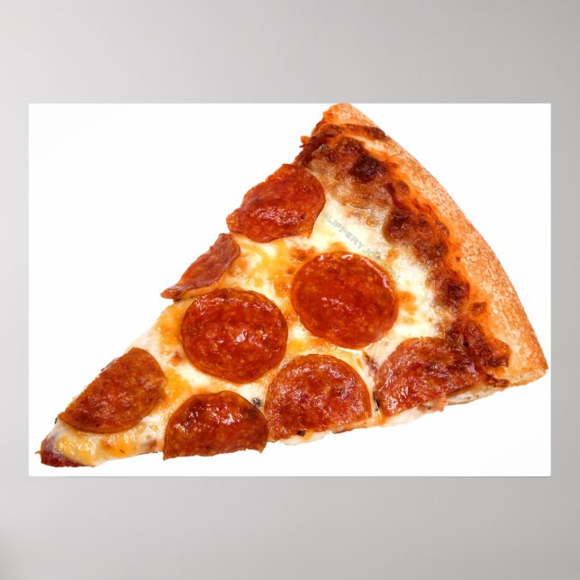 Poster SlipperyJoe's Sliced Pizza pepperoni fromage delic (Devant)