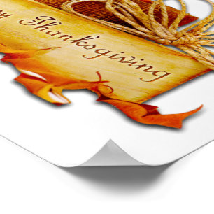 Poster SlipperyJoe's Thanksgiving cors feuille corde LGBT