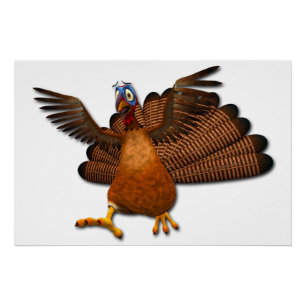 Poster SlipperyJoe's Thanksgiving gobble de manière respo