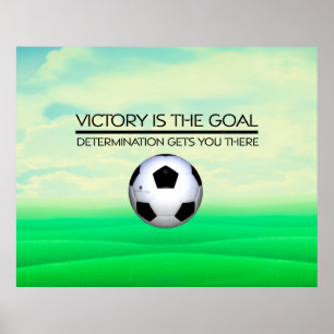 Poster Slogan de la victoire au football