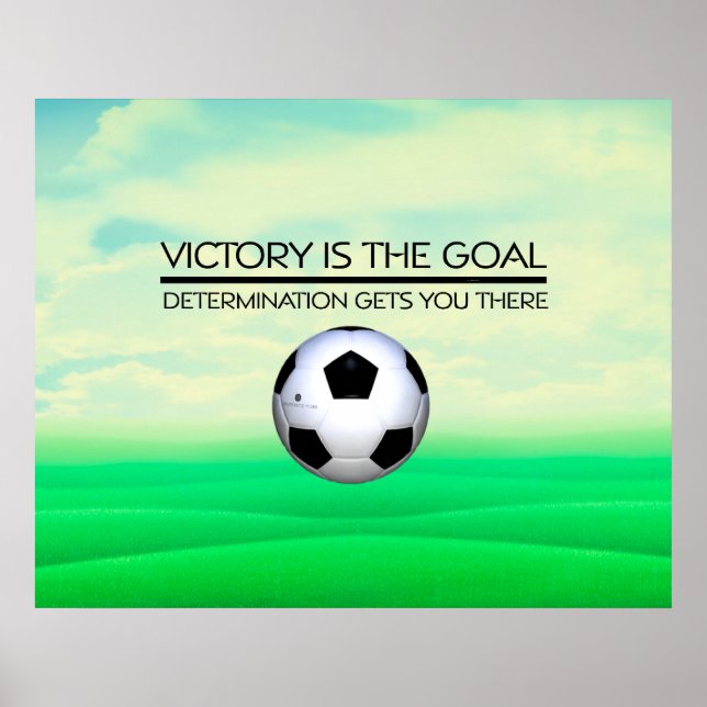 Poster Slogan de la victoire au football (Devant)