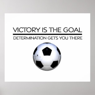 Poster Slogan de la victoire au football