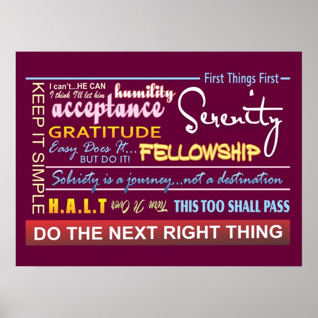 Poster slogans de rétablissement 17 (Devant)