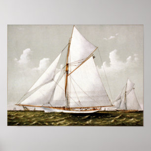 Poster Sloop Yacht Volunteer - 1887