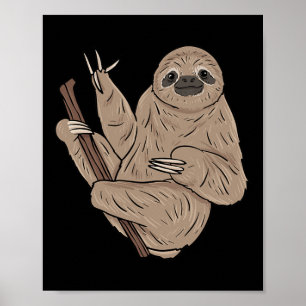 Poster Sloth Asl Gesture main sourde perte d'audition sen