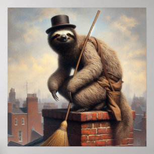 Poster Sloth Chimney Sweep