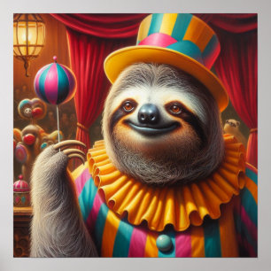 Poster Sloth Clown