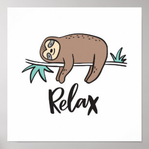 Poster Sloth Dit Relax