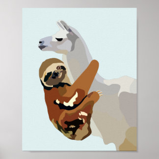 Poster Sloth Llama