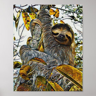 Poster Sloth peinture numérique