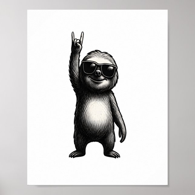 Poster Sloth Rocking Dance (Devant)
