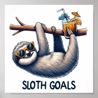 Poster Sloths Objectifs Téléchargement numérique - Parfai