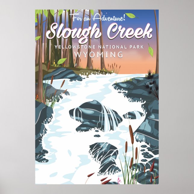 Poster Slough Creek, parc national de Yellowstone (Devant)