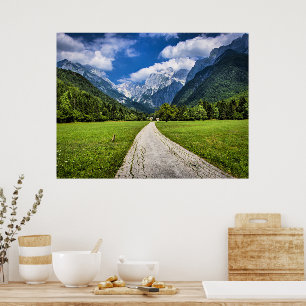 Poster Slovénie, photo pittoresque avec Alpes
