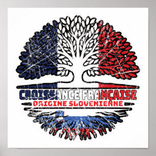 Poster Slovénie slovène français France Racines de l'arb
