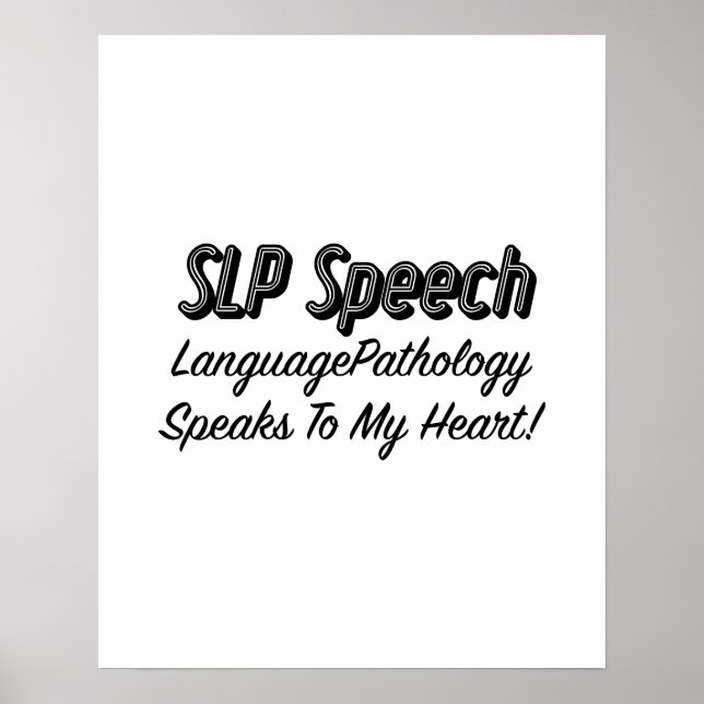 Poster SLP Voix Langue Pathologie Discours Cadeaux (Devant)