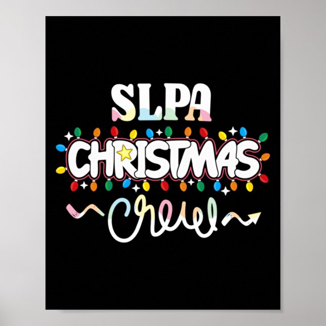 Poster Slpa Christmas Crew Speech Pathology Istant Xma  (Devant)