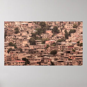 Poster Slums sur la colline, ville de Guayaquil, équateur