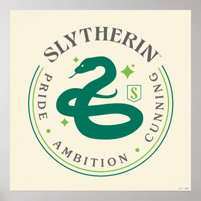 Poster SLYTHERIN™ Insigne de fierté de la Maison du serpe (Devant)
