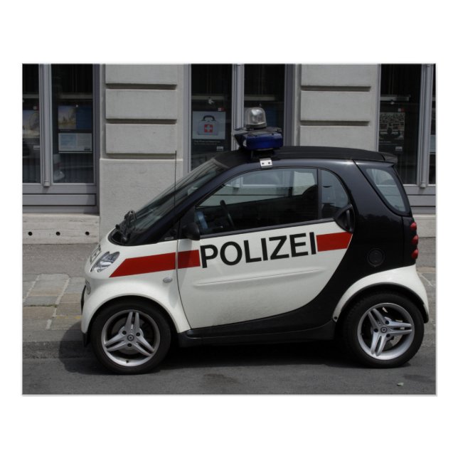 Poster Smart Polizei Auto (Devant)